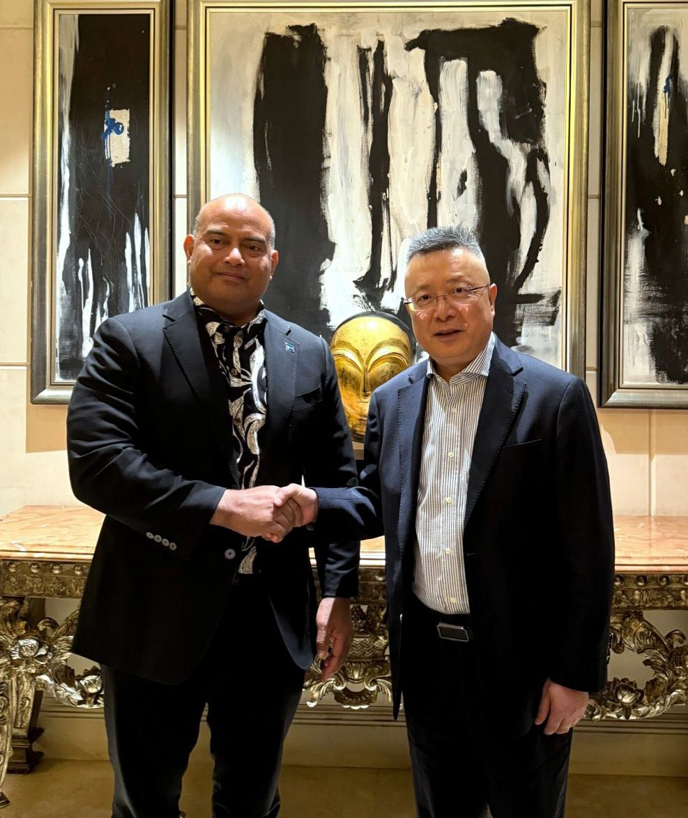 David Adeang with Qian Bo