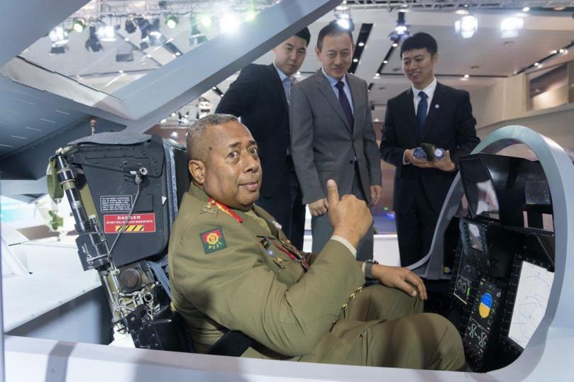 Major General Ro Jone Kalouniwai at China Aero-Technology Import & Export Corporation.